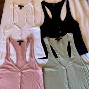 Forever 21 Racerback Henley Tank Set